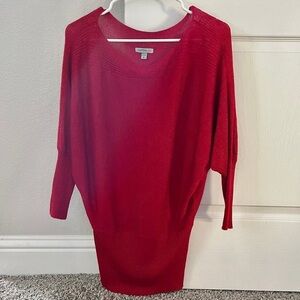 Casting LA red sparkle dolman sleeve blouse